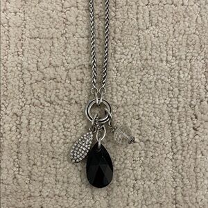 Brighton Black and Silver Charm Necklace